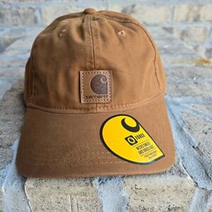 Carhartt Brown Canvas Force Sweat Wicking Adjustable Cap Hat One Size Men